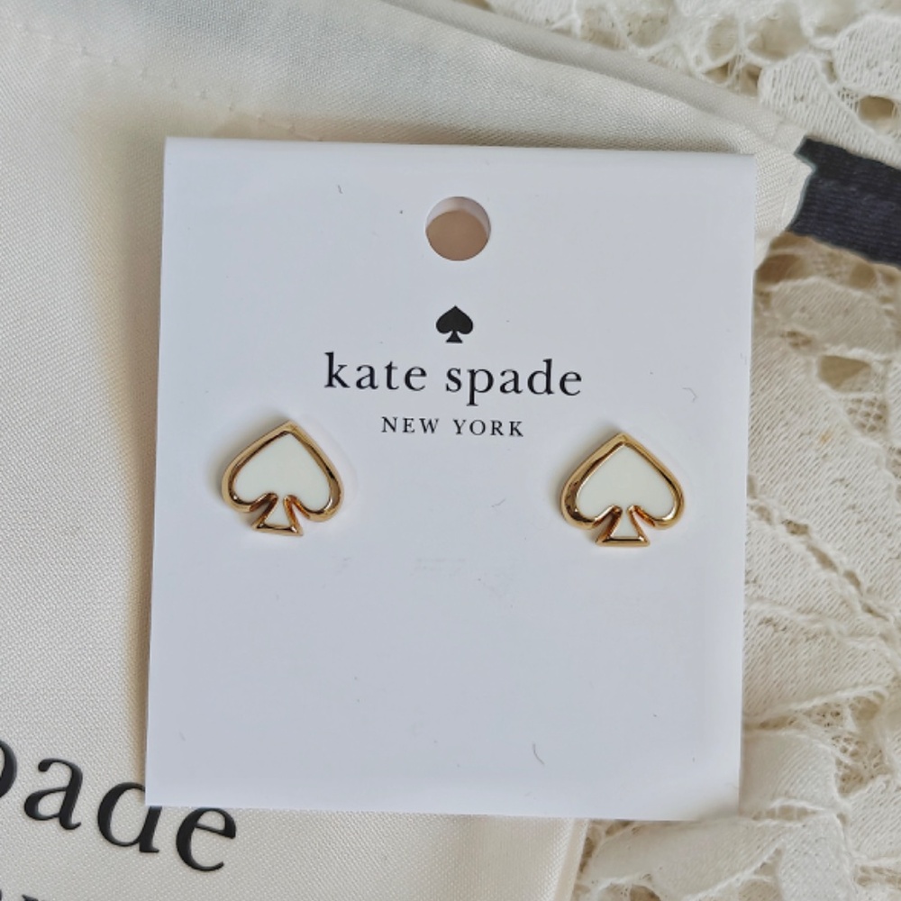 New Kate Spade Everyday Spade Enamel Studs Earrings with Dust Bag O0RU3069 $49